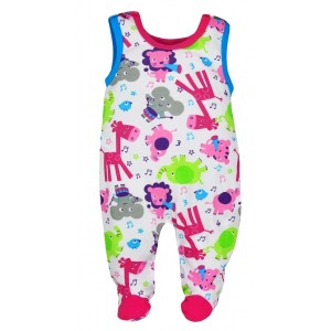 Dojčenské dupačky Bobas Fashion Zoo, ružové